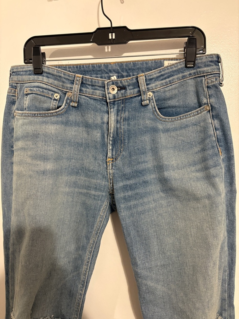 Rag & Bone Distressed Dre Low Rise Ankle Slim Boyfriend Jeans 27 - Picture 2 of 9